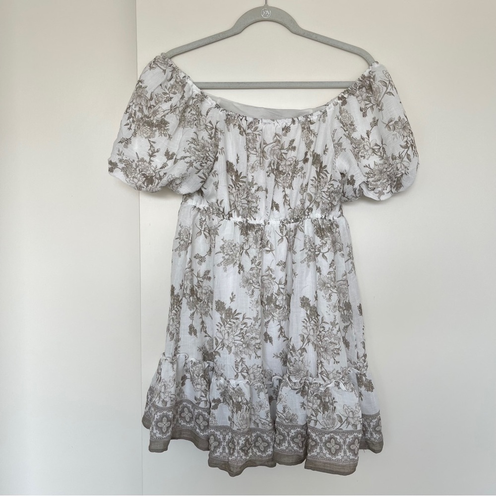 Blu Pepper White Ruffled Dress